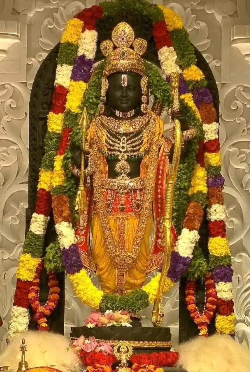 रामलला के प्राण प्रतिष्ठा के पल का भारतीय विद्या मंदिर किचलू नगर परिवार बना साक्षी